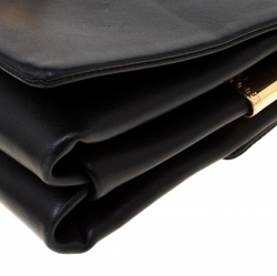 Pre Owned Versace Black Leather Medusa Sultan Shoulder Bag