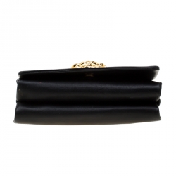 Pre Owned Versace Black Leather Medusa Sultan Shoulder Bag