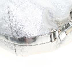 Versace Silver Leather Hobo