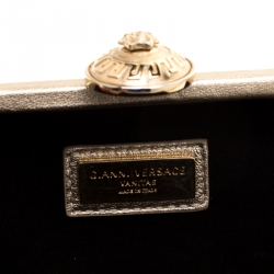 Pre Owned حقيبة كلتش فيرساتشي ميدوسا جلد ذهبي بقفل