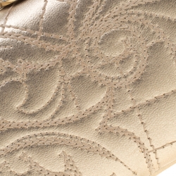 Pre Owned حقيبة كلتش فيرساتشي ميدوسا جلد ذهبي بقفل