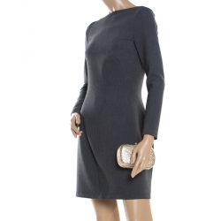 Pre Owned حقيبة كلتش فيرساتشي ميدوسا جلد ذهبي بقفل