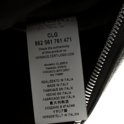 Pre Owned حقيبة كلتش فيرساتشي ميامي جلد أسود