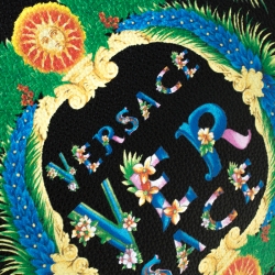 Pre Owned حقيبة كلتش فيرساتشي ميامي جلد أسود