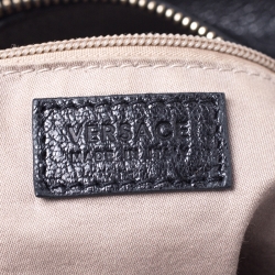 مملوكة مسبقًا حقيبة فرساتشي سلسلة جلد شعار مخرمة سوداء