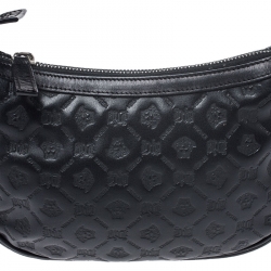 Pre Owned Versace Black Leather Studded Handle Pochette