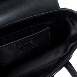 Pre Owned Versace Black Leather Medusa Medallion Satchel