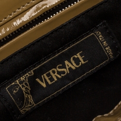 Pre Owned Versace Brown Zebra Print Fur Small Flap Bag