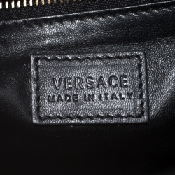 Pre Owned Versace Black Patent Leather Young Medusa Chain Shoulder Bag