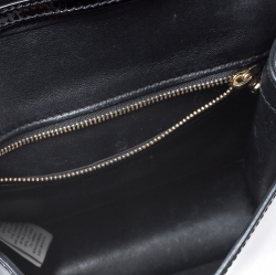 Pre Owned Versace Black Patent Leather Young Medusa Chain Shoulder Bag