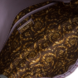 مملوكة مسبقًا Versace Lilac Studded Leather Vanitas Flap Shoulder Bag