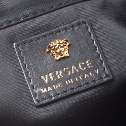 مملوكة مسبقًا Versace Black Leather Medusa Shoulder Bag