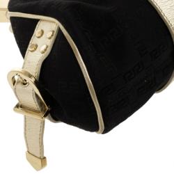 Versace Black Monogram Madonna Boston Bag