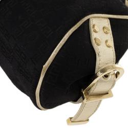 Versace Black Monogram Madonna Boston Bag