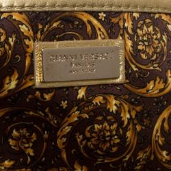مملوكة مسبقًا Versace Gold Barocco Leather Vanitas Medea Shoulder Bag