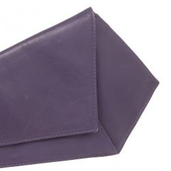 Pre Owned Versace Vintage Purple Leather Clutch