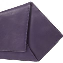 Pre Owned Versace Vintage Purple Leather Clutch