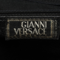 مملوكة مسبقًا Versace Black Leather Medusa Shopper Tote