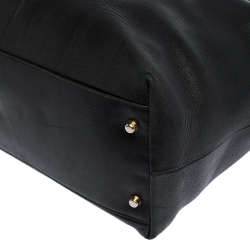 مملوكة مسبقًا Versace Black Leather Medusa Shopper Tote