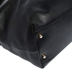 مملوكة مسبقًا Versace Black Leather Medusa Shopper Tote