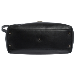 مملوكة مسبقًا Versace Black Leather Medusa Shopper Tote