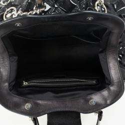 Pre Owned Versace Black Patent Chain Link Handle Satchel