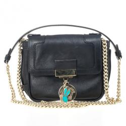 Pre Owned Versace Black Chain Mini Shoulder Bag