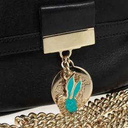 Pre Owned Versace Black Chain Mini Shoulder Bag