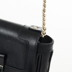 Pre Owned Versace Black Chain Mini Shoulder Bag