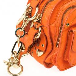 مملوكة مسبقًا Versace Orange Leather Mini Satchel