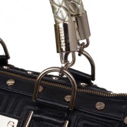 Pre Owned Versace Black Quilted ‘Snap Out Of It’ Satchel