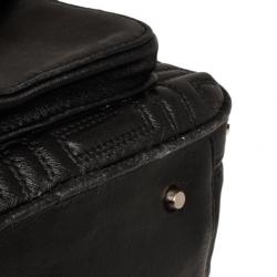 Pre Owned Versace Black Quilted ‘Snap Out Of It’ Satchel