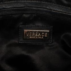 Pre Owned Versace Black Quilted ‘Snap Out Of It’ Satchel