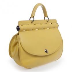 مملوكة مسبقًا Versace Yellow Leather Medium Shoulder Bag