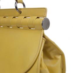 مملوكة مسبقًا Versace Yellow Leather Medium Shoulder Bag