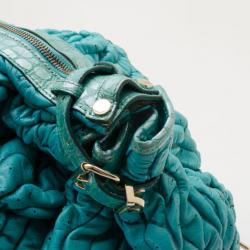 Pre Owned Versace Runway Large Croc and Raffia Darling Tote