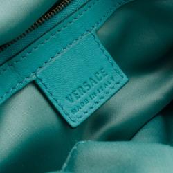 Pre Owned Versace Runway Large Croc and Raffia Darling Tote