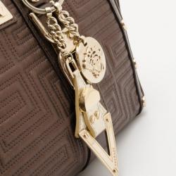 Pre Owned Versace "Couture" 2013 Large Gold Metallic Boston Bag