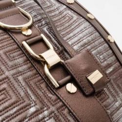 Pre Owned Versace "Couture" 2013 Large Gold Metallic Boston Bag
