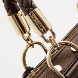 Pre Owned Versace "Couture" 2013 Large Gold Metallic Boston Bag