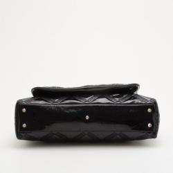 Pre Owned Versace Black Patent Chain Shoulder Bag 