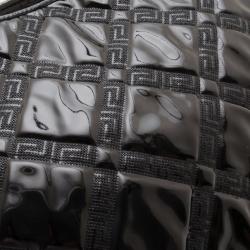 Pre Owned Versace Black Patent Chain Shoulder Bag 