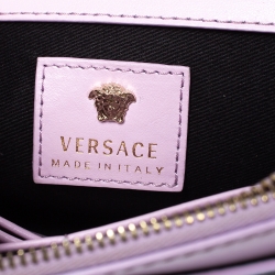 Pre Owned Versace Black Leather Palazzo Chain Shoulder Bag