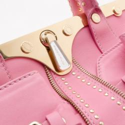 Pre Owned Versace 'Reve - Mini' Framed Leather Satchel