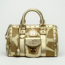 Pre Owned Versace Pony Hair 'Snap Out Of It' Satchel