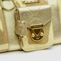 Pre Owned Versace Pony Hair 'Snap Out Of It' Satchel