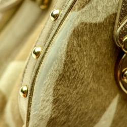 Pre Owned Versace Pony Hair 'Snap Out Of It' Satchel