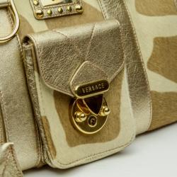 Pre Owned Versace Pony Hair 'Snap Out Of It' Satchel