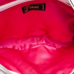 Pre Owned Versace White Leather Biker Hobo