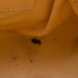 Pre Owned Versace Gold Snakeskin Framed Bauletto